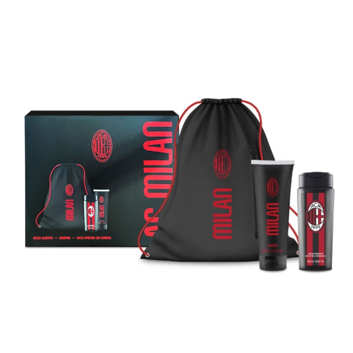 AC Milan - Set Regalo - Doccia Shampoo + Shampoo + Sacca