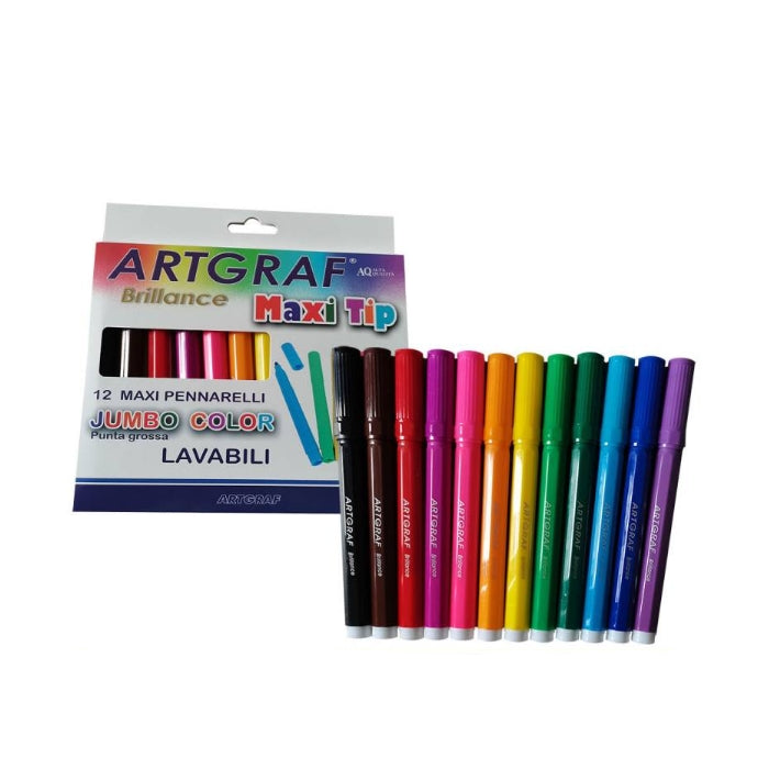 ArtGraf - Brillance - Pennarelli - 12 Pezzi - Maxi