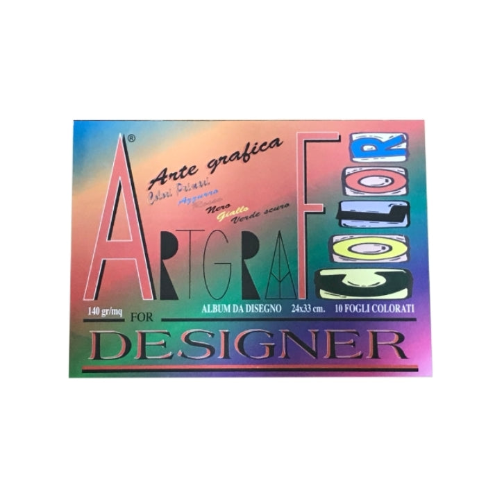 Artgraf - Album da Disegno Colorato - 24x33cm - 10 Fogli Colorati