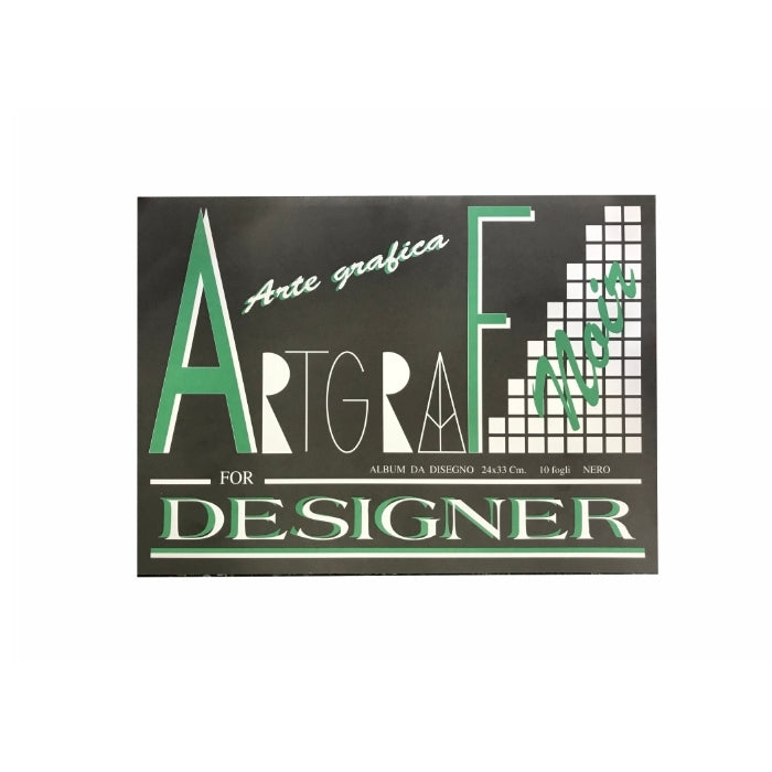 Artgraf - Album da Disegno Colorato - 24x33cm - 10 Fogli Neri