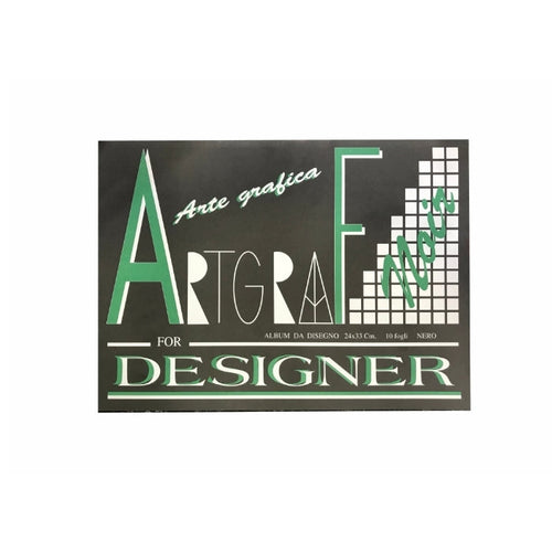 Artgraf - Album da Disegno Colorato - 24x33cm - 10 Fogli Neri