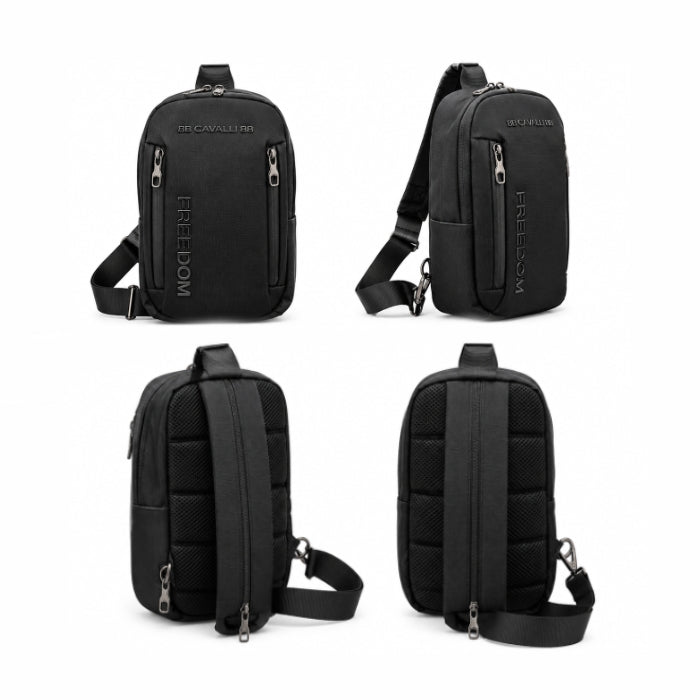 B. Cavalli - Borsello Monospalla Uomo | Zaino Sling con Tracolla Regolabile - Nero