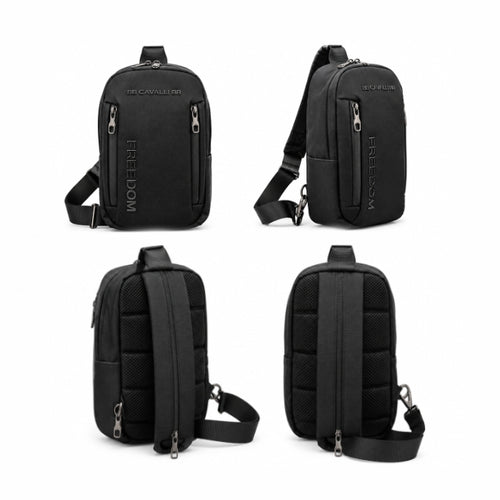 B. Cavalli - Borsello Monospalla Uomo | Zaino Sling con Tracolla Regolabile - Nero