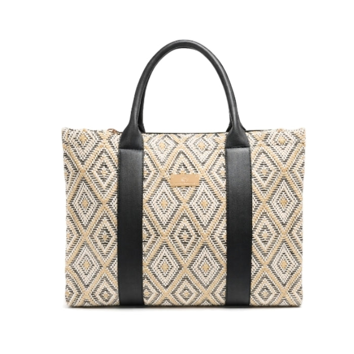 Baci & Abbracci - Borsa A Mano - Fantasia Rombo con Tracolla | Elegante e Capiente