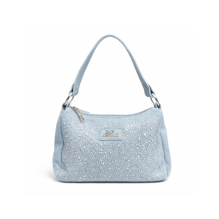 Baci & Abbracci - Borsa A Spalla con Strass e Tracolla Removibile | Design Compatto Day-To-Night