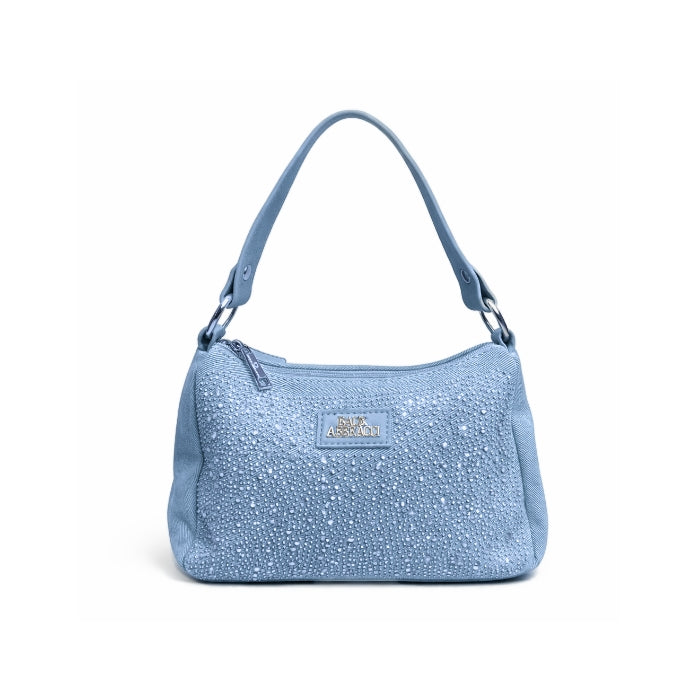 Baci & Abbracci - Borsa A Spalla con Strass e Tracolla Removibile | Design Compatto Day-To-Night
