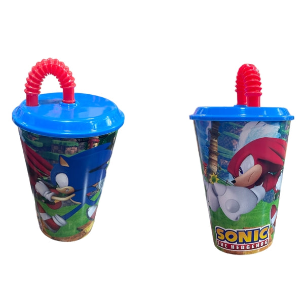 Bicchiere con cannuccia - Sonic