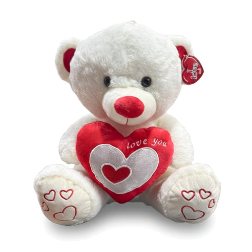 Bimar - Peluche - Orsetto Bianco con Cuore "Love You"