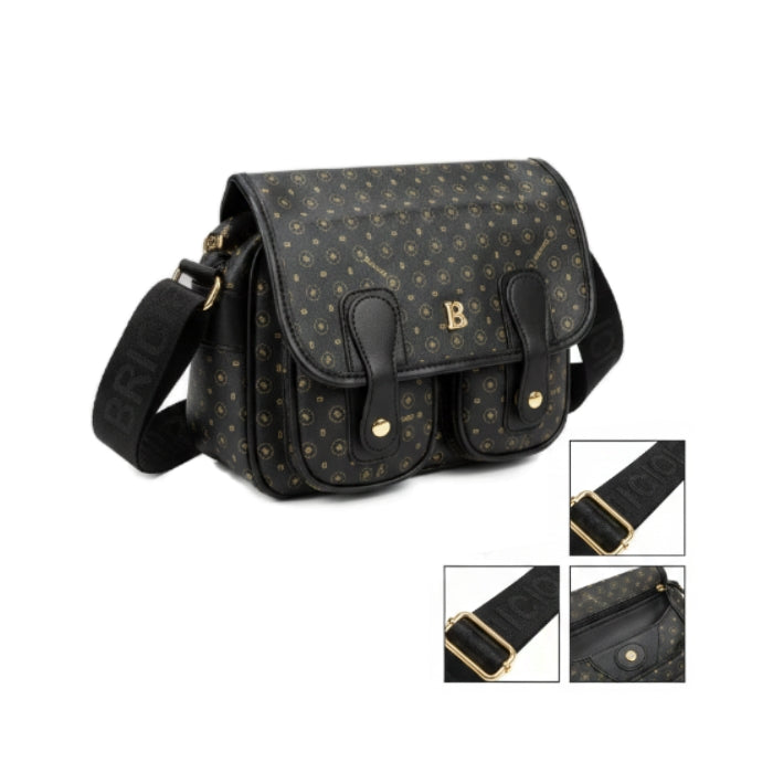 Briciole - Borsa A Tracolla - Doppia Tasca Frontale | Nera & Oro