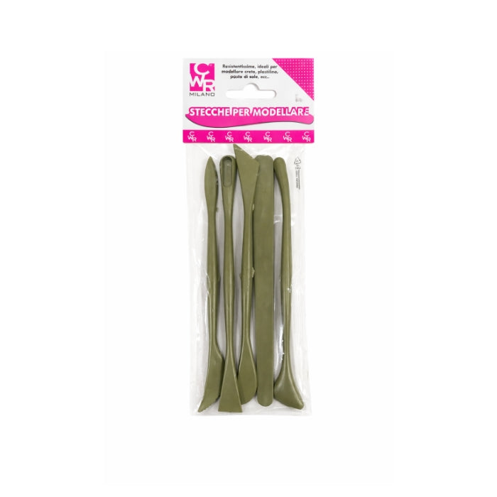CWR - Stecche per Modellare - 5 Pezzi | Creta - Plastilina - Pasta di Sale