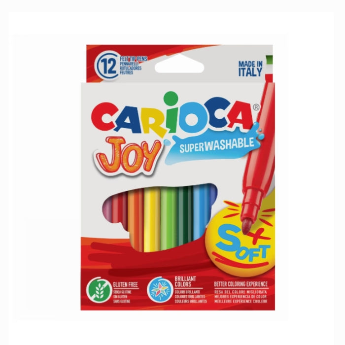 Carioca - Joy SuperWashable - Pennarelli - 12 Pezzi