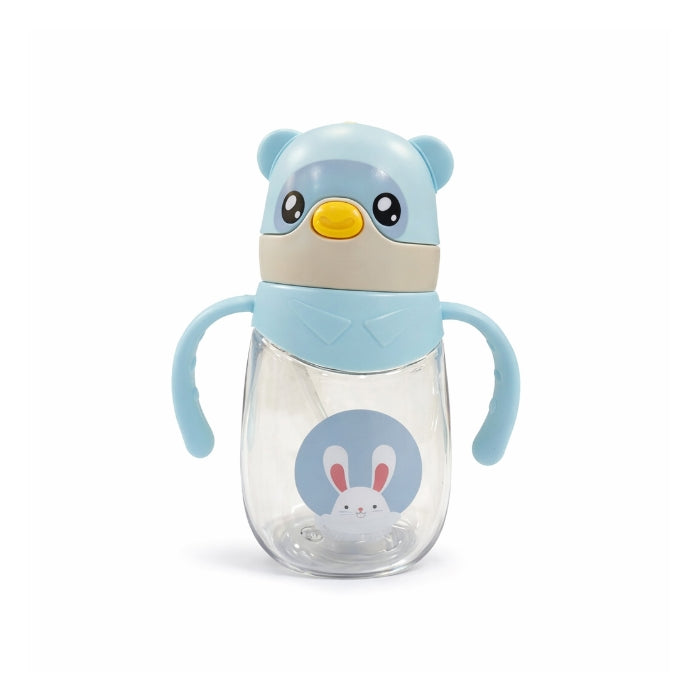 Cartoleria 4+1 - Borraccia con Cannuccia e Manici | Design Orsetto