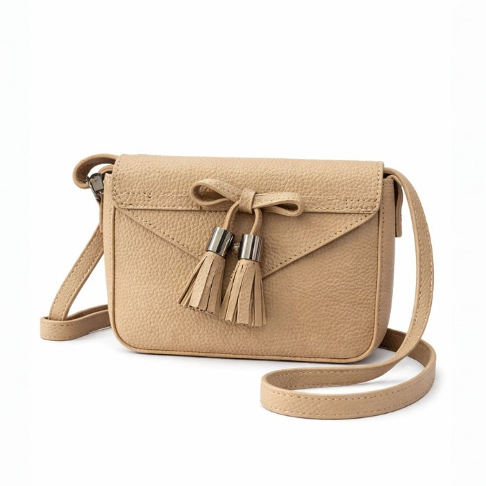 Cartoleria 4+1 - Borsa Mini con Nappine & Tracolla | Beige