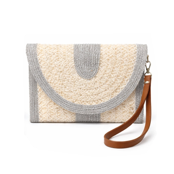 Cartoleria 4+1 - Borsa da Polso - Pochette con Tracolla | Clutch in Raffia Elegante