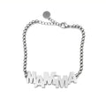 Cartoleria 4+1 - Bracciale Donna "Mamma" Argento | Acciaio con Sfere | Regalo per la Mamma