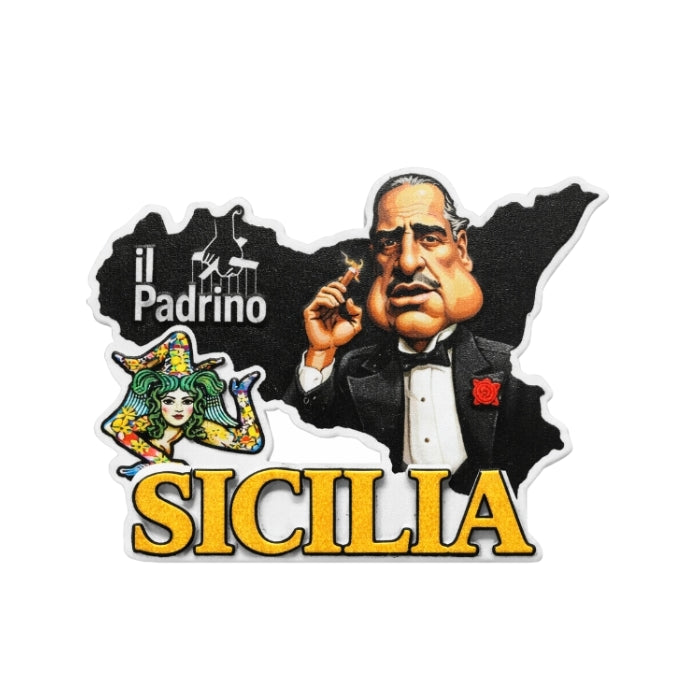 Cartoleria 4+1 - Calamita - Sicilia "Il Padrino" - Souvenir Iconico | Stile Siciliano