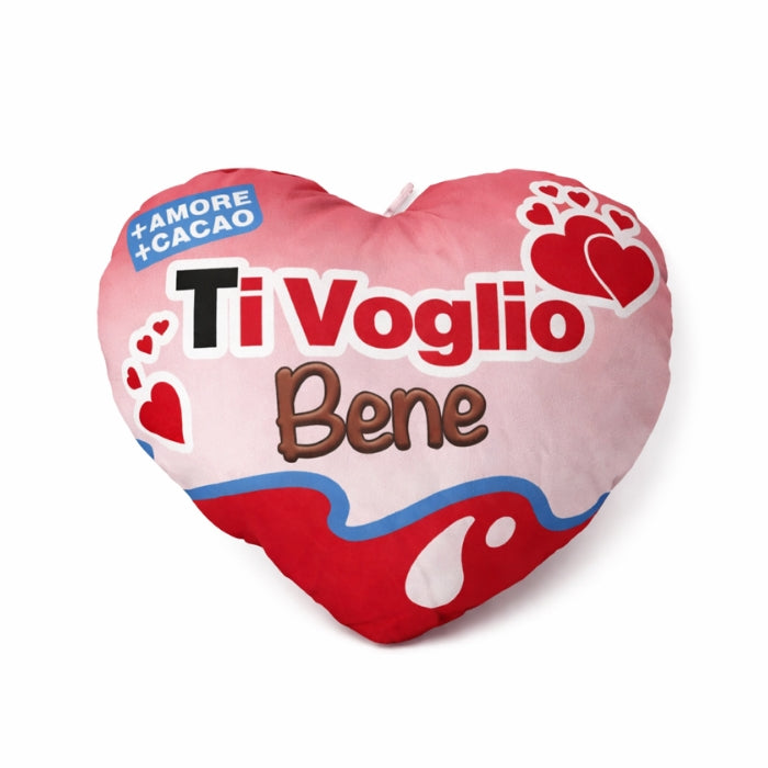 Cartoleria 4+1 - Cuscino - Cuore "Ti Voglio Bene" | Stile Kinder