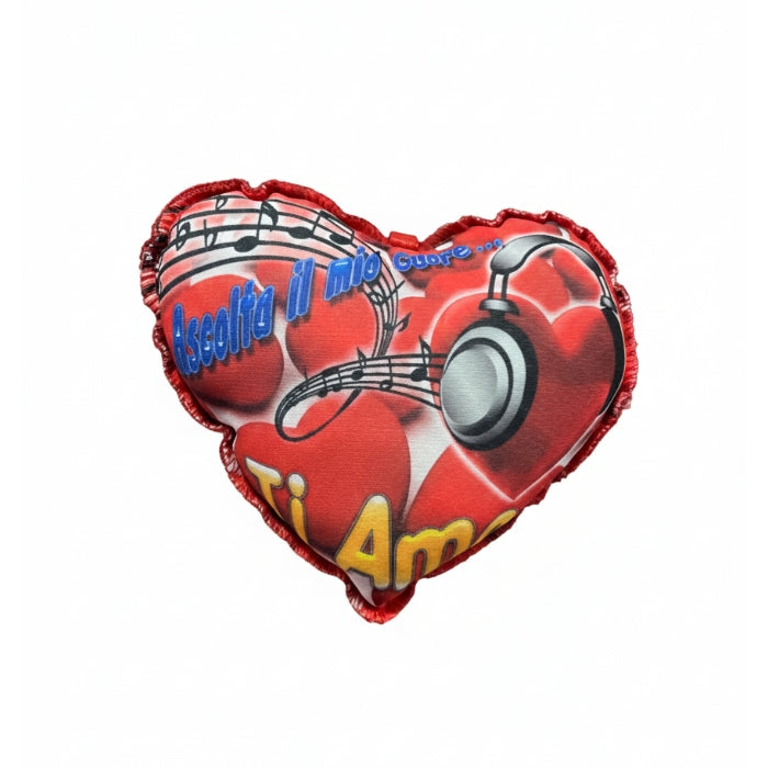 Cartoleria 4+1 - Cuscino - Scritta "Ascolta Il Mio Cuore... Ti Amo"