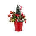 Cartoleria 4+1 - Decorazione - Alberello di Natale in Vasetto Rosso | Centrotavola Natalizio