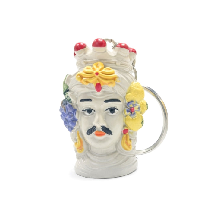 Cartoleria 4+1 - Portachiavi - Testa di Moro Colorata | Stile Siciliano