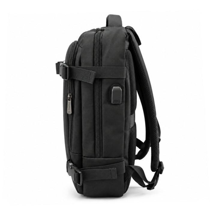 Charro - Zaino Tech Nero | Porta PC con Porta USB e Spallacci Imbottiti