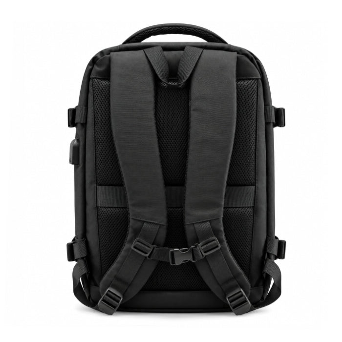 Charro - Zaino Tech Nero | Porta PC con Porta USB e Spallacci Imbottiti