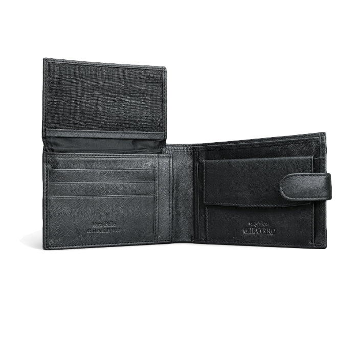 Charro - Portafoglio - Pelle - Chiusa Elegante | Nero
