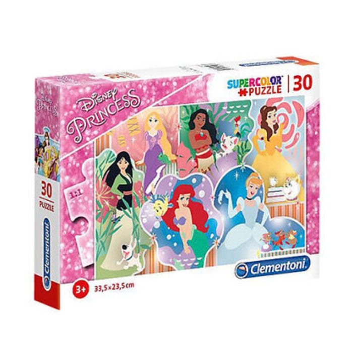 Clementoni - Disney - Princess - SuperColor Puzzle - 30 MAXI