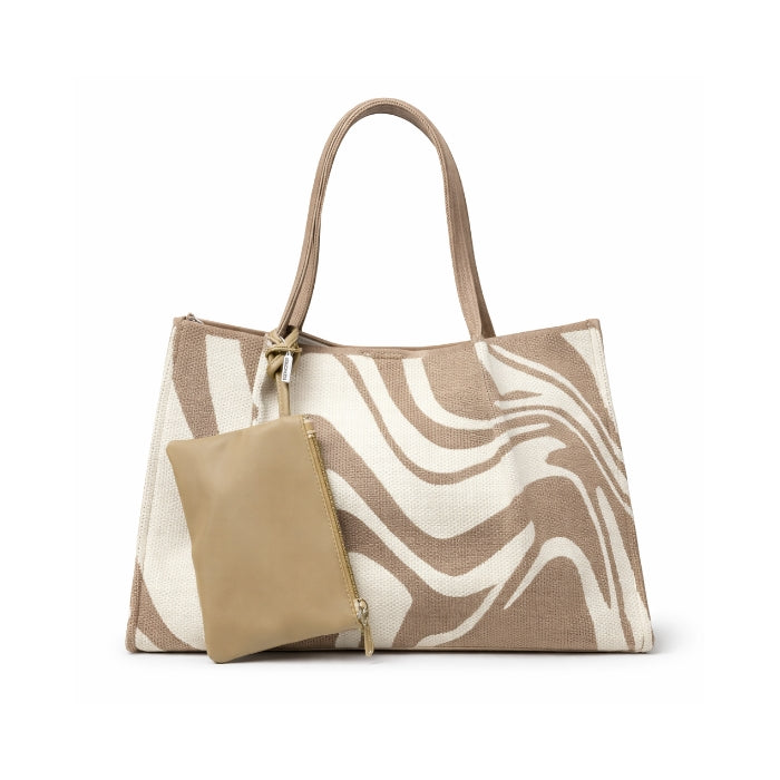 Coconuda - Borsa A Spalla - Tessuto Fantasia Astratta con Pochette | Capiente e Versatile