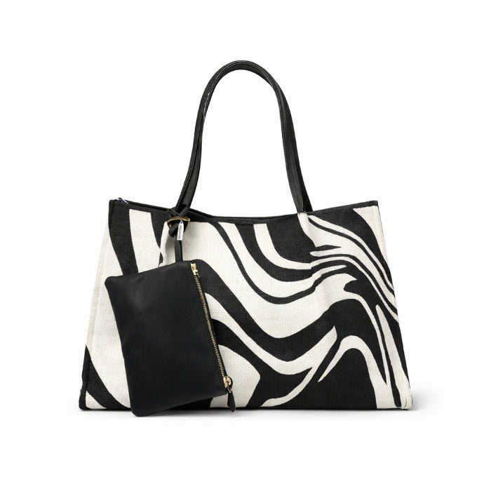 Coconuda - Borsa A Spalla - Tessuto Fantasia Astratta con Pochette | Capiente e Versatile