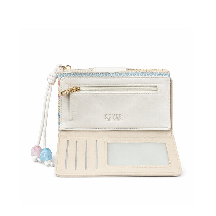 Coveri Collection - Portafoglio Compatto Donna - Multicolor con Zip e Laccetto |  Primaverile