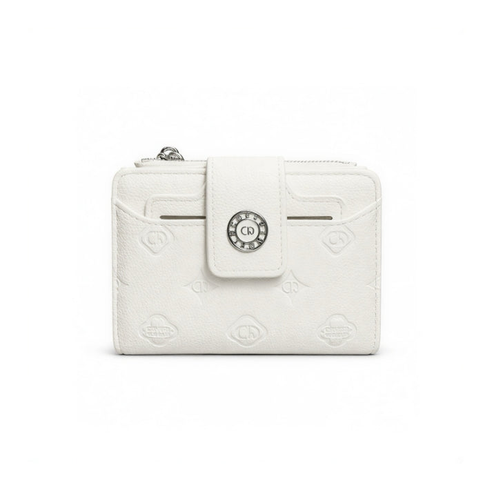 Coveri World - Portafoglio - Bianco con Logo Embossato | Compatto e Funzionale