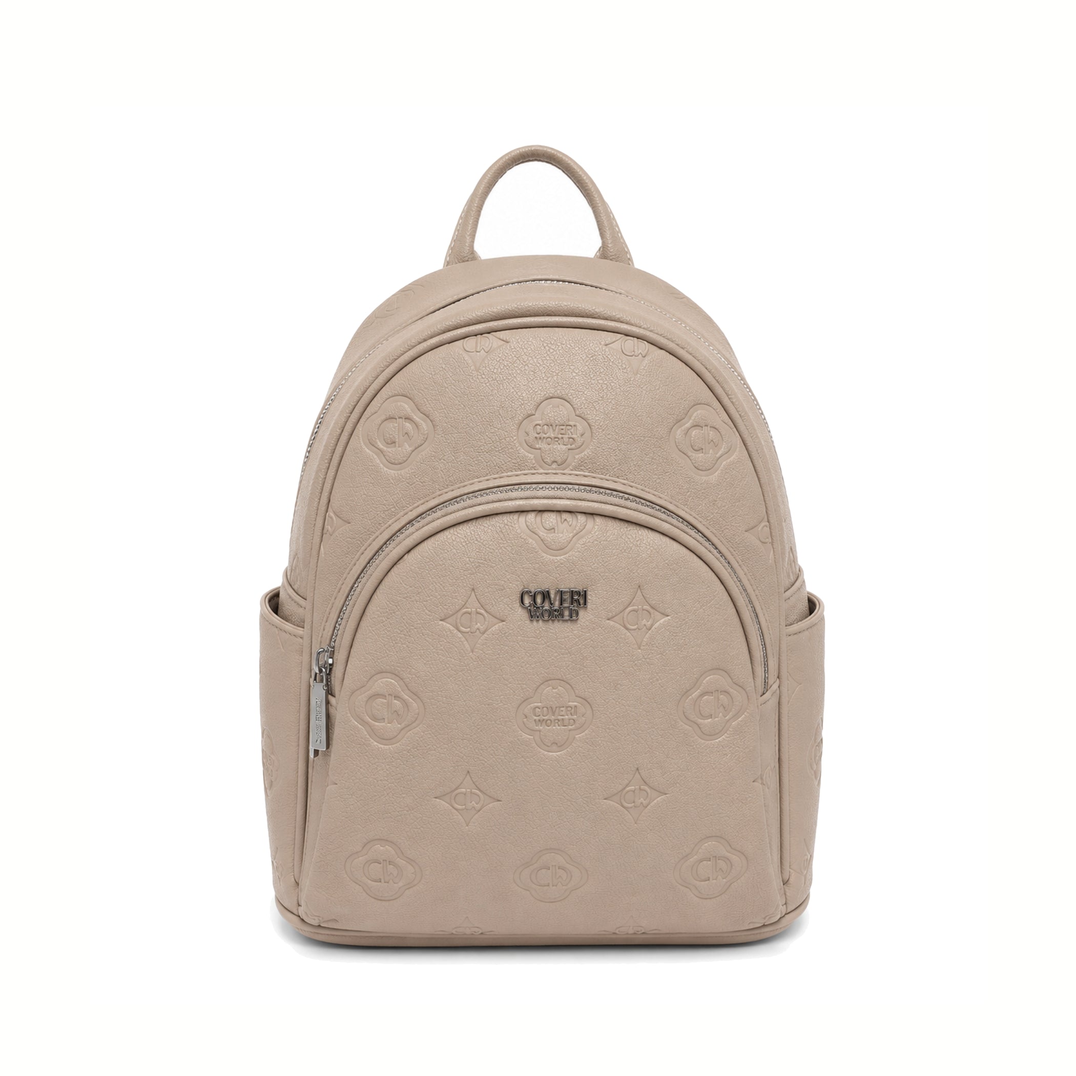 Coveri World - Zaino con Logo Embossato con Tasche e Chiusura Zip