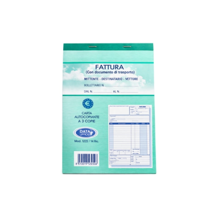 Data Ufficio - Fattura con Documento di Trasporto - Carta Autocopiante 3 Copie