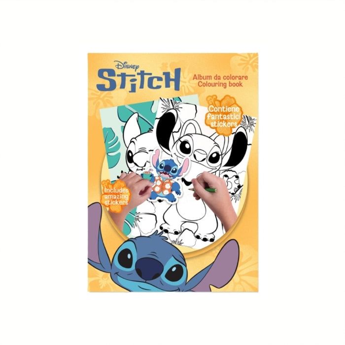 Disney - Stitch - Album da Colorare | 80 Adesivi