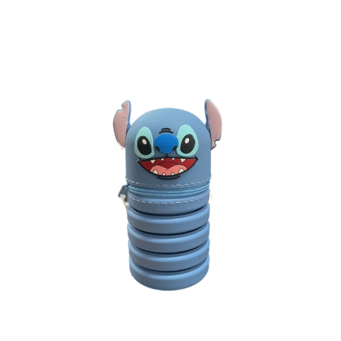 Disney - Stitch - Portapenne Estensibile in Silicone con Zip