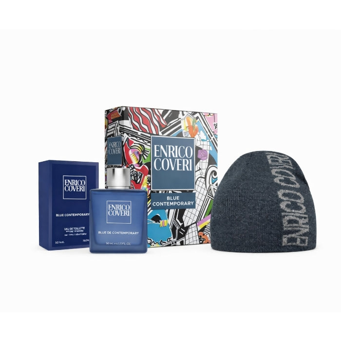 Enrico Coveri - Blue Contemporary + Cappellino - Cofanetto