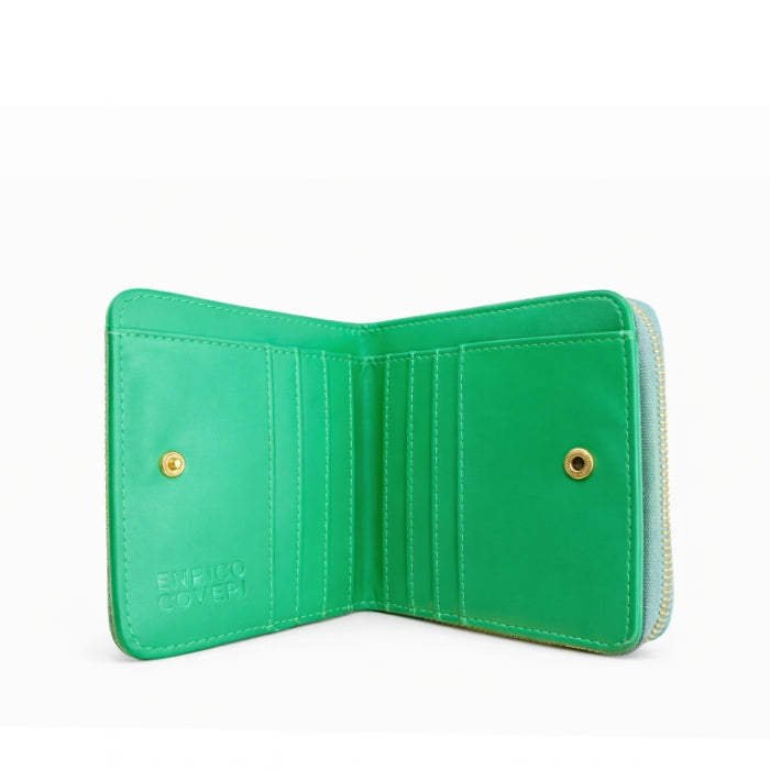 Enrico Coveri - Portafoglio - Compatto con Zip | Verde