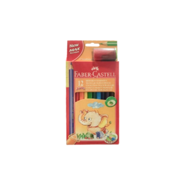 Faber-Castell - Jumbo - Matite Colorate Triangolari - 12 Pezzi