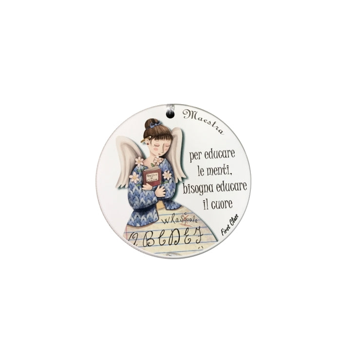 First Class Argenti - Targhetta - Dedica Maestra - 8.5x8.5cm