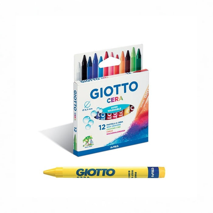 Giotto - Pastelli A Cera - Super Washable - 12 Pezzi