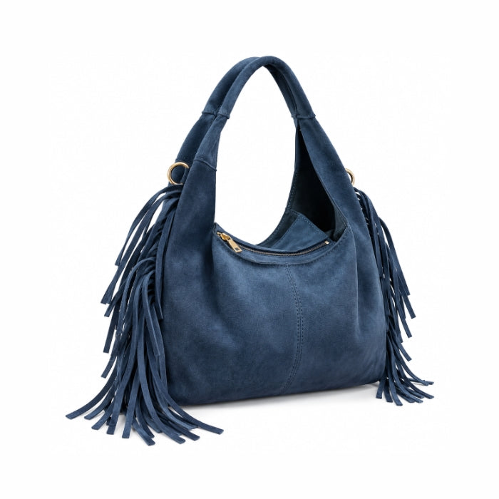 J.B - Borsa Hobo Cowboy | Effetto Scamosciato Stile Boho