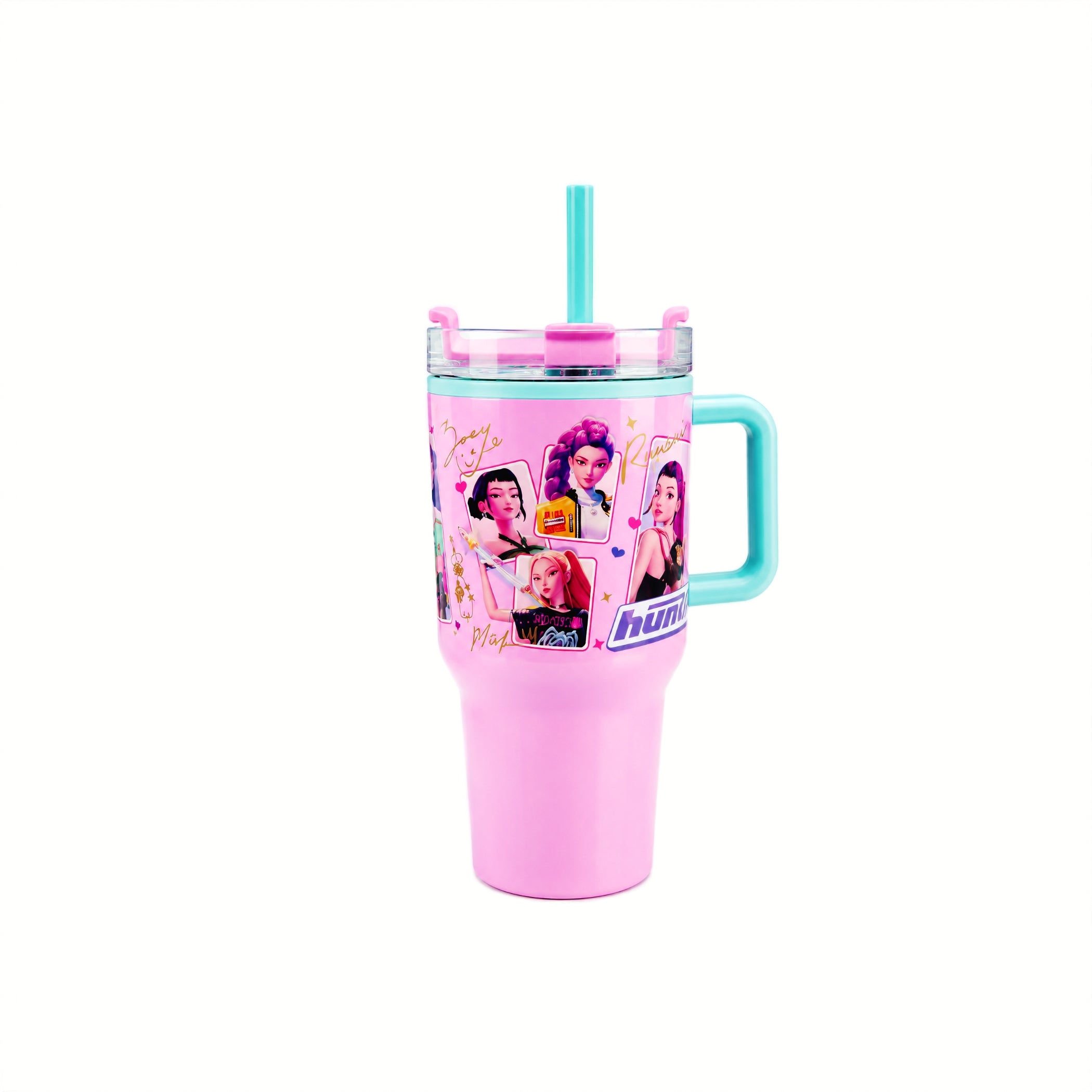 K-Pop Demon Hunters - Tumbler Huntrix con Manico e Cannuccia | 640ml