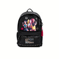 K-Pop Demon Hunters - Zaino Scolastico Nero con Tasca Glitter