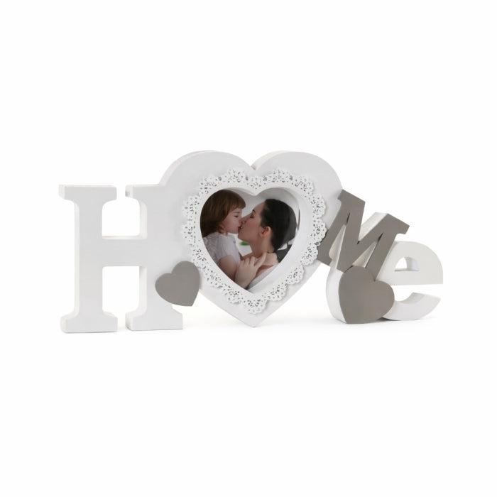 Legno&Disegno - Portafoto - Scritta "HOME" - 7.5x7.5cm