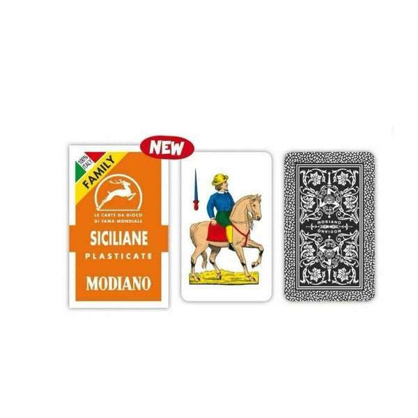 Modiano - Carte Da Gioco - Siciliane - Arancio - Plastificate