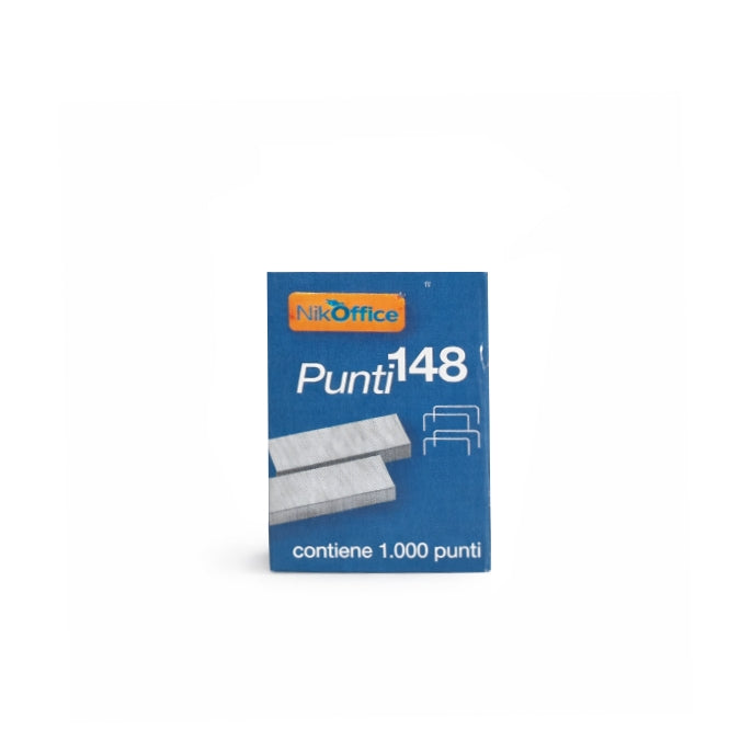 NikOffice - Punti Metallici - 148 | Confezione da 1000 Punti