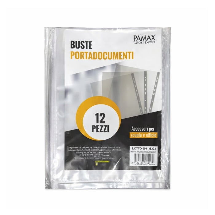 PAMAX - Buste A Foratura - A4 | Confezione - 12 Buste
