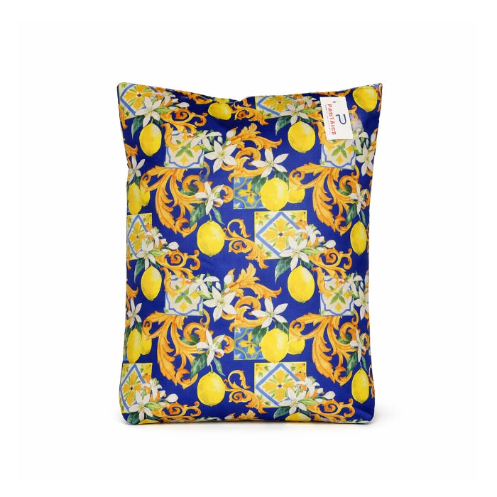 Pantahis - Borsa A Spalla - Sicilia con Stampa Limoni e Maiolica | Borsa Estiva Stile Mediterraneo