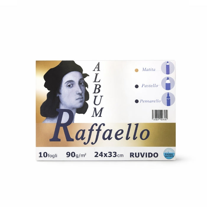 Pigna - Abum da Disegno - Raffaello - 24x33cm - Ruvido | 10 Fogli - 90g/m²